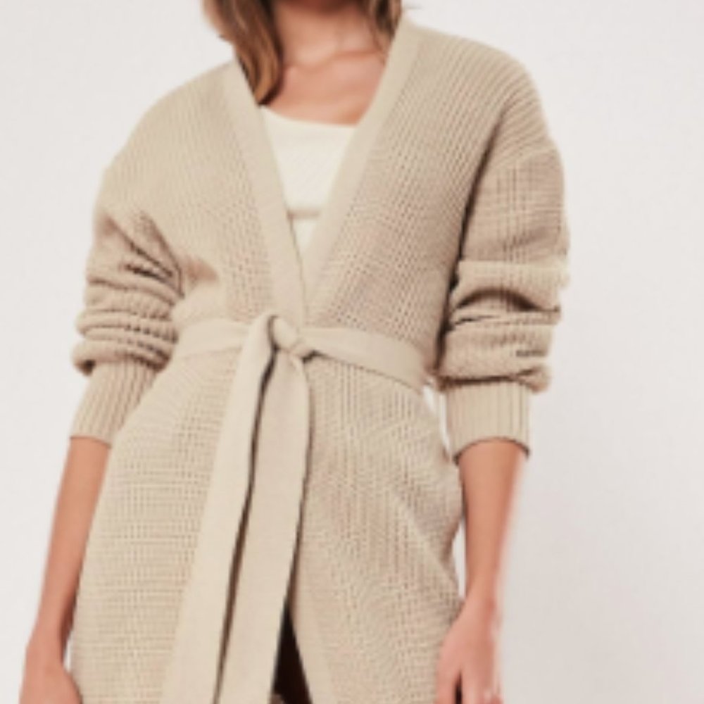 Missguided Belted Maxi Cardigan